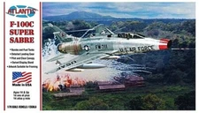 Atlantis F-100C Super Sabre Fighter - Plastic Model Aircraft Kit - 1/70 Scale