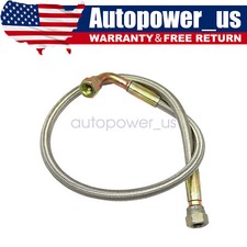 For Turbo Oil Feed Line 24" Steel Braided -4 AN 90 Degree Made in the USA
