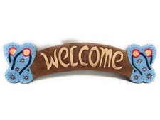 Welcome Sign 22" w/ Slippers - Entry Sign bag1502255