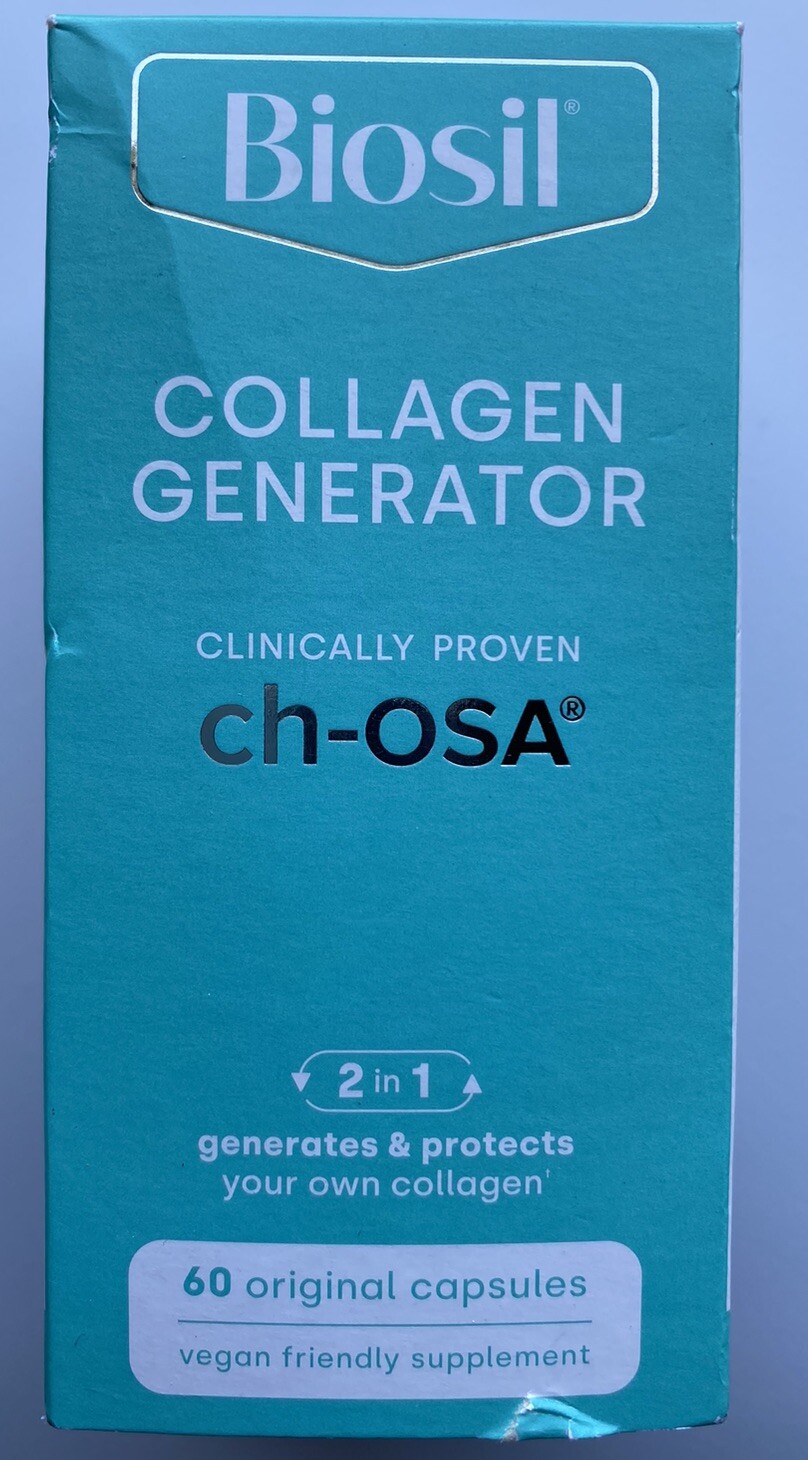 BioSil ch-OSA Advanced Collagen Generator 60 Veg Capsules Hair Skin ...