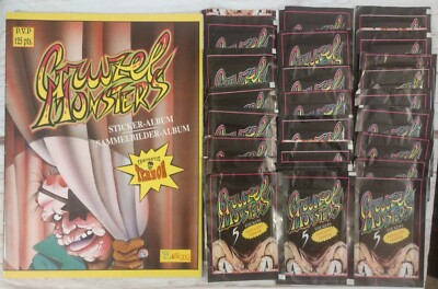 Spain Gruzel Monsters Empty Album + 25 Full Packs Like Basuritas (Garbage Pail)