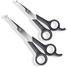 Pets First Set of 2 Grooming Scissors Body & Facial Trimmer for Dogs & Cats
