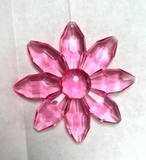 Ganz Crystal Expressions Acrylic Sweet Bloom FLOWER Suncatcher Pink 4 3/4"