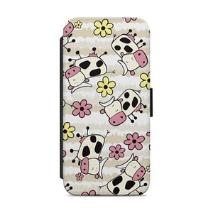 animal pattern case phone cow wallet flip z22 flower