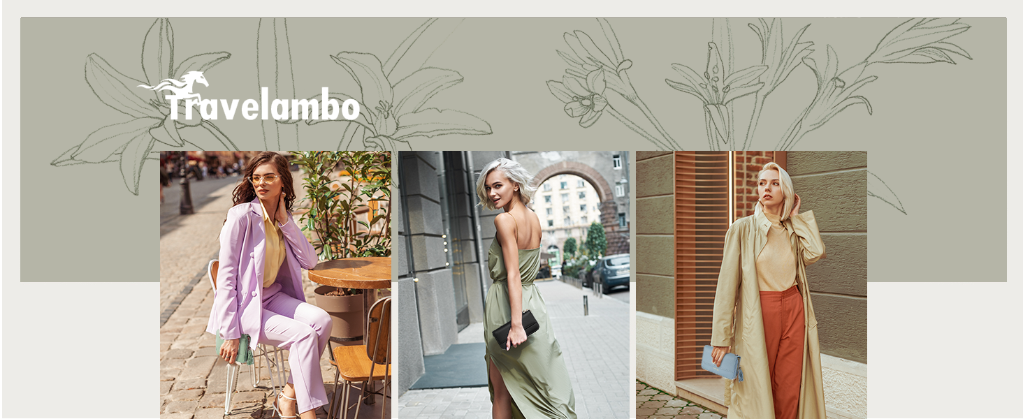 Travelambo Women’s Tassel Bifold Wristlet Clutch with Long Strap