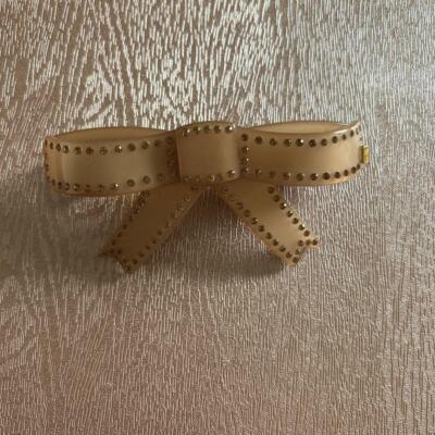 ALEXANDRE DE PARIS Barrette Ribbon Brown Stone | eBay