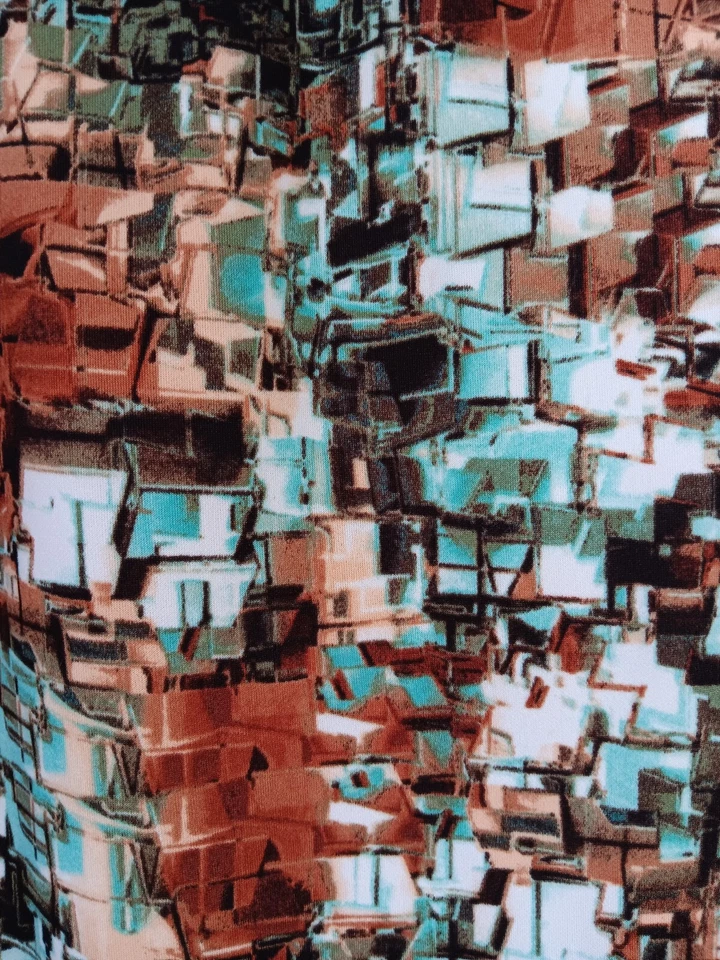 Falda Lápiz Betsey Johnson Multicolor Geo Estampado Talla M Boho Punk Art Foto 4 de 4