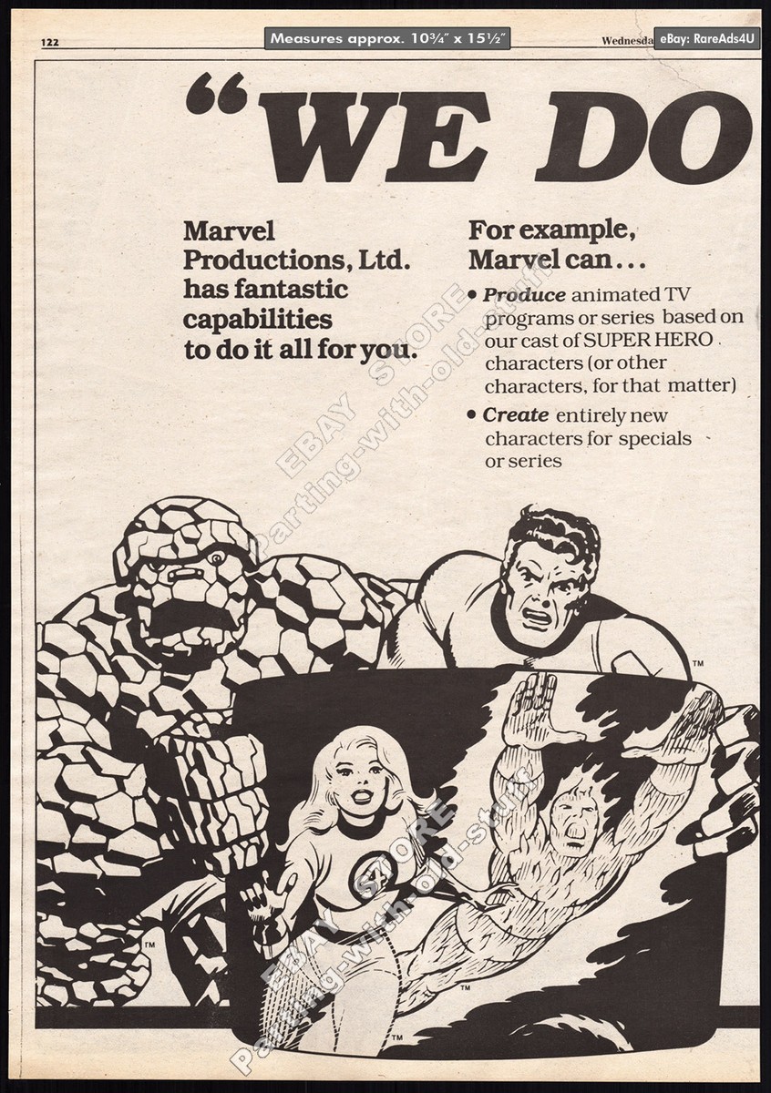 MARVEL comics PRODUCTIONS__Original 1983 Trade AD / poster__
