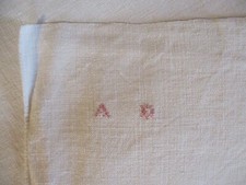 Drap N°278 de milieu ancien en chanvre et lin petit monogramme 200 X 222 Cm  