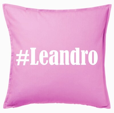 #Leandro Kissenbezug Pink Ich Liebe Leandro 113765