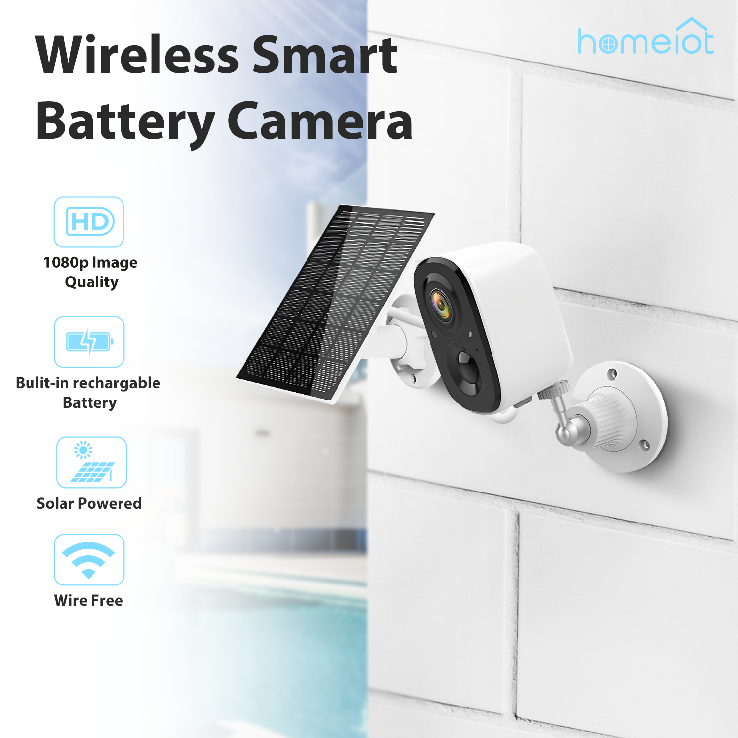 Security Camera Wireless 2K Camera Solar Panel-image