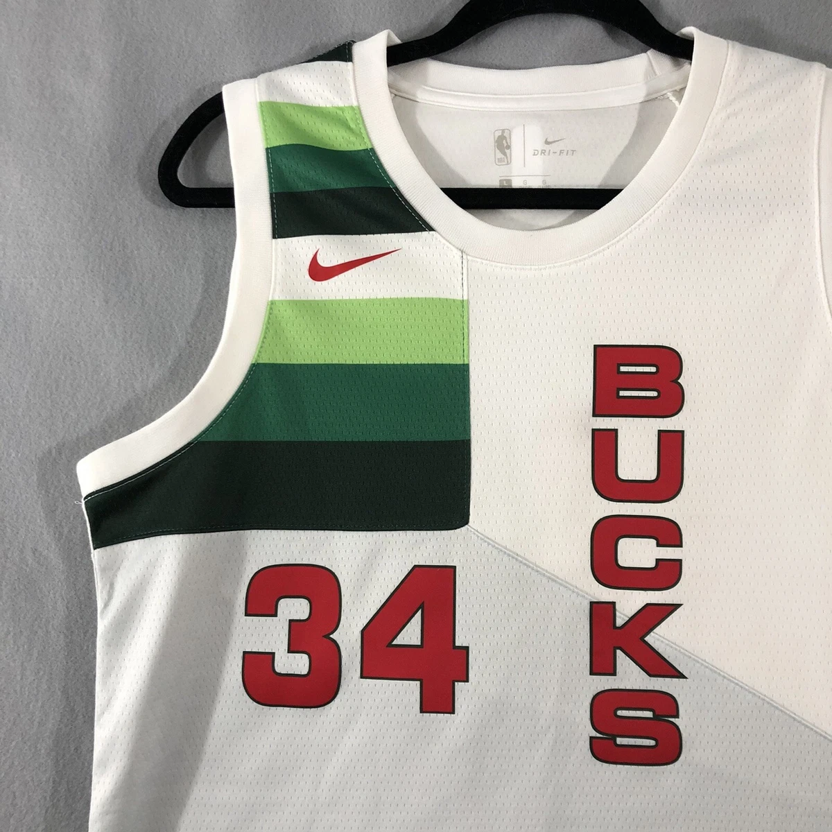 Nike Milwaukee Bucks Jersey Earned Edition 34 Antetokounmpo Youth