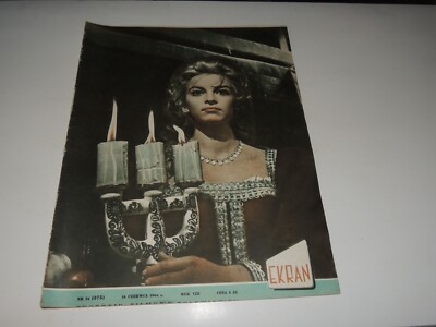 Ekran 24/1964 Polish magazine Magda Orheianu, John Gielgud, Elsa Martinelli
