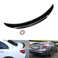 Gloss Black RENNTECH Style Rear Boot Trunk Spoiler For Benz C Class W205 2015-20