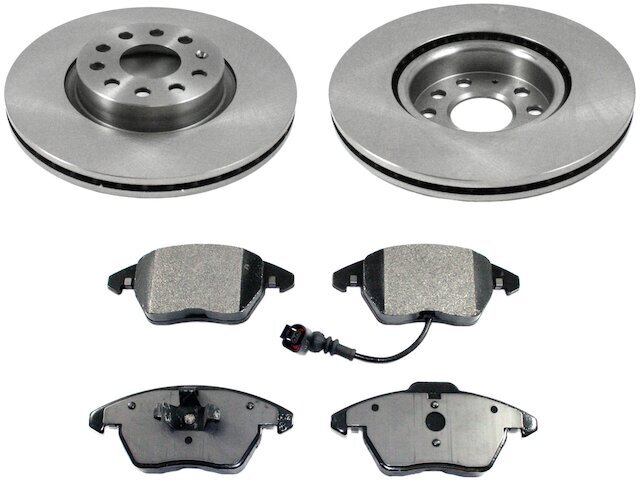 Front DuraGo Brake Pad and Rotor Kit fits Audi TT Quattro 2009-2013 21FDWY