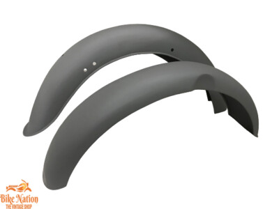 Fit For NORTON FEATHERBED SLIMLINE FRONT & REAR BARE METAL MUDGUARD Set