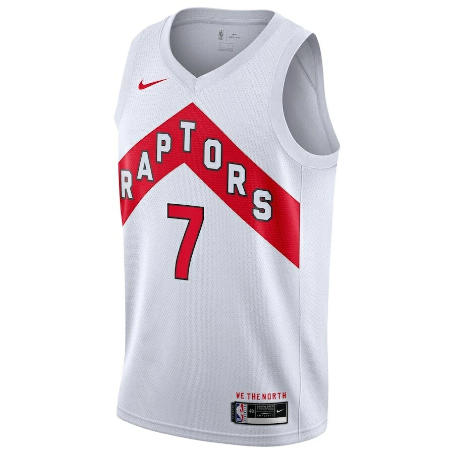 Camiseta Swingman Masculina Toronto Raptors Kyle Lowry Branca Associação 2020/21 Nova - Imagem 2 de 3