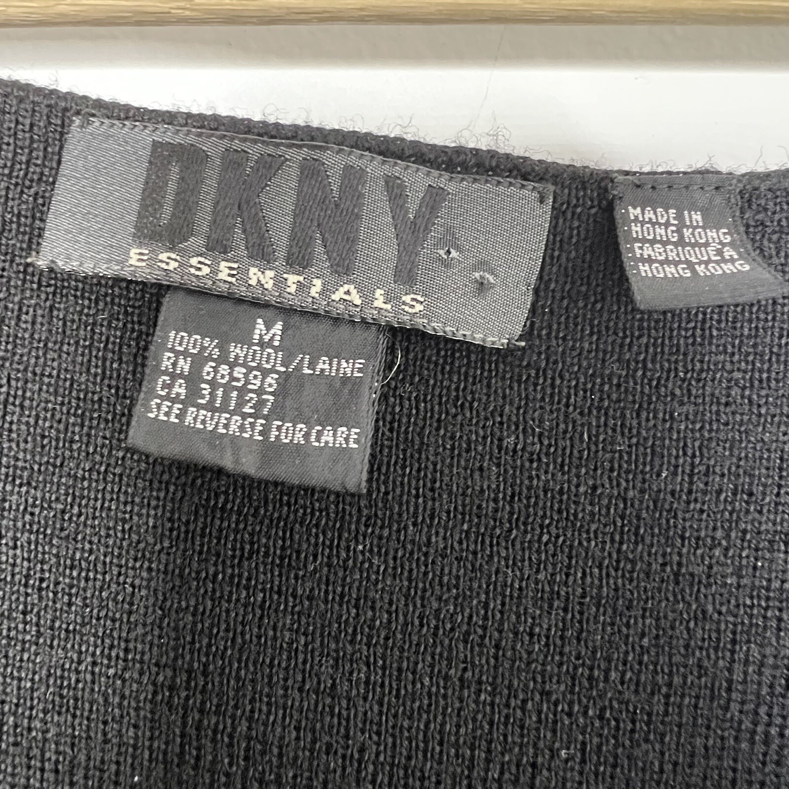 DKNY Essentials Black Sleeveless Square Neck 100%… - image 4