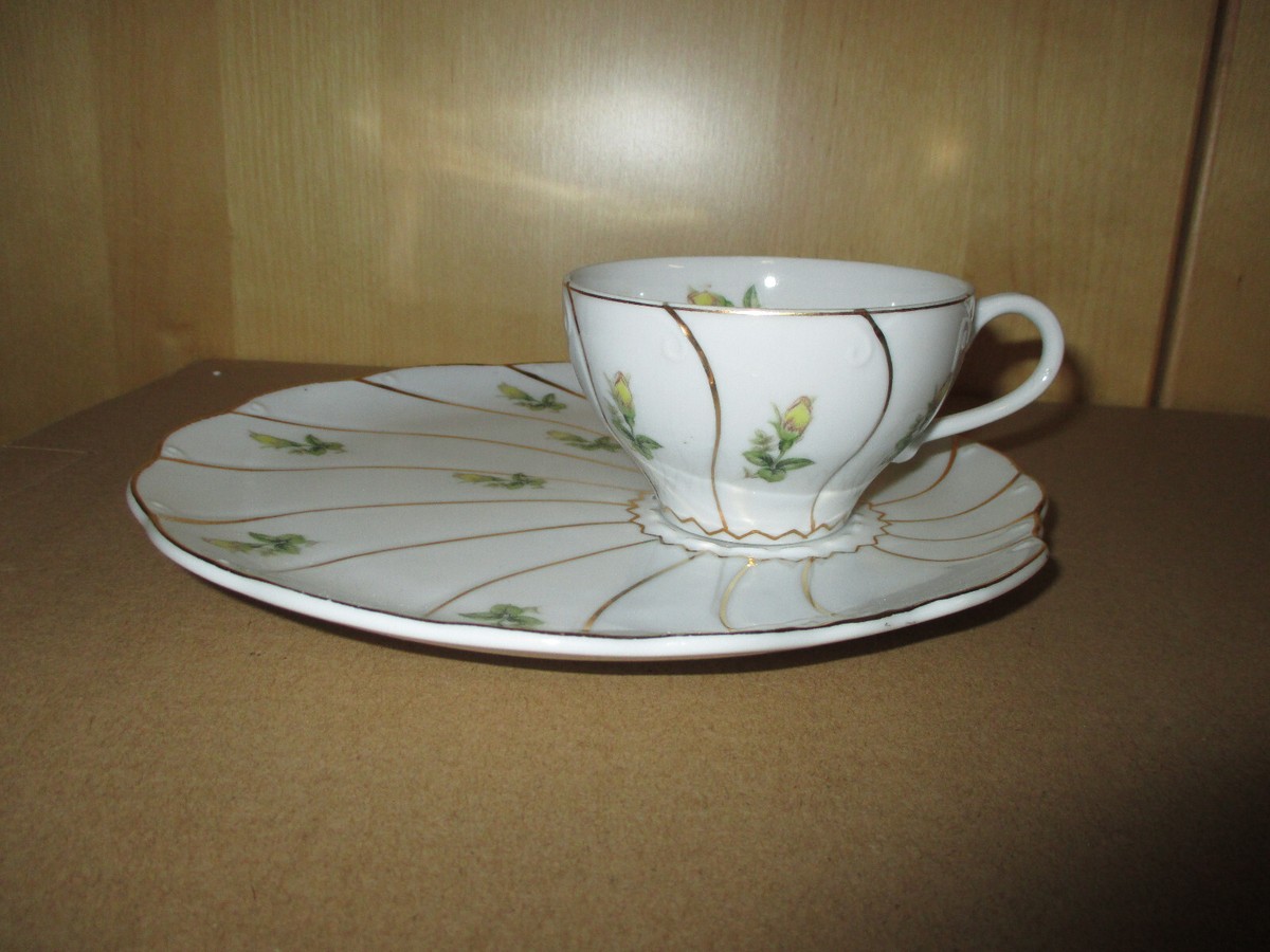 Vintage Yamaka China 6 Sets of Snack Plates & Tea Cups