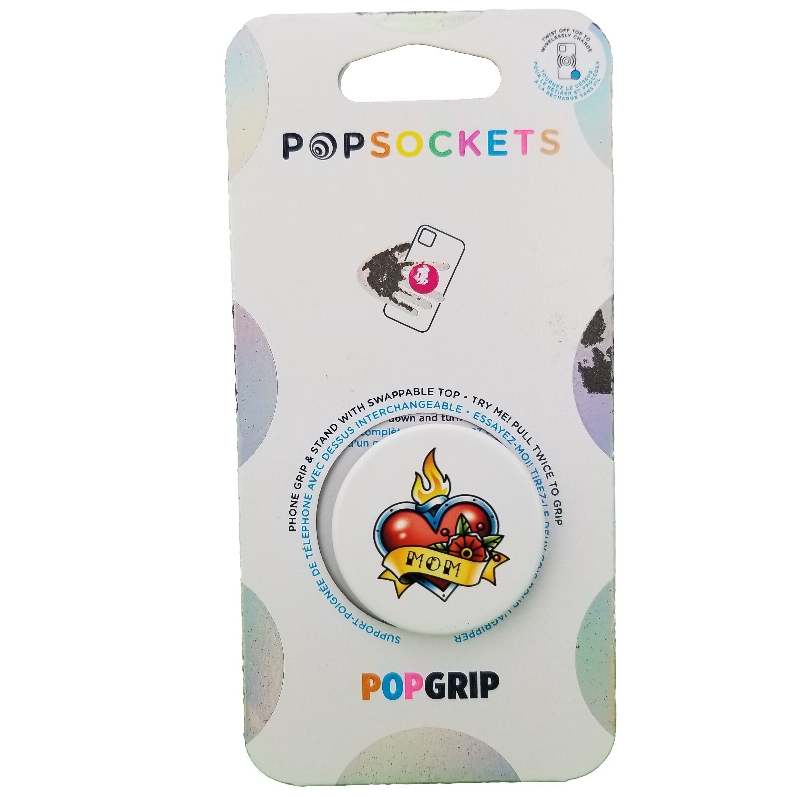 PopSocket MAMA/MOM HEART PopGrip Collapsible Stand Universal Phone/Tablet Holder-image