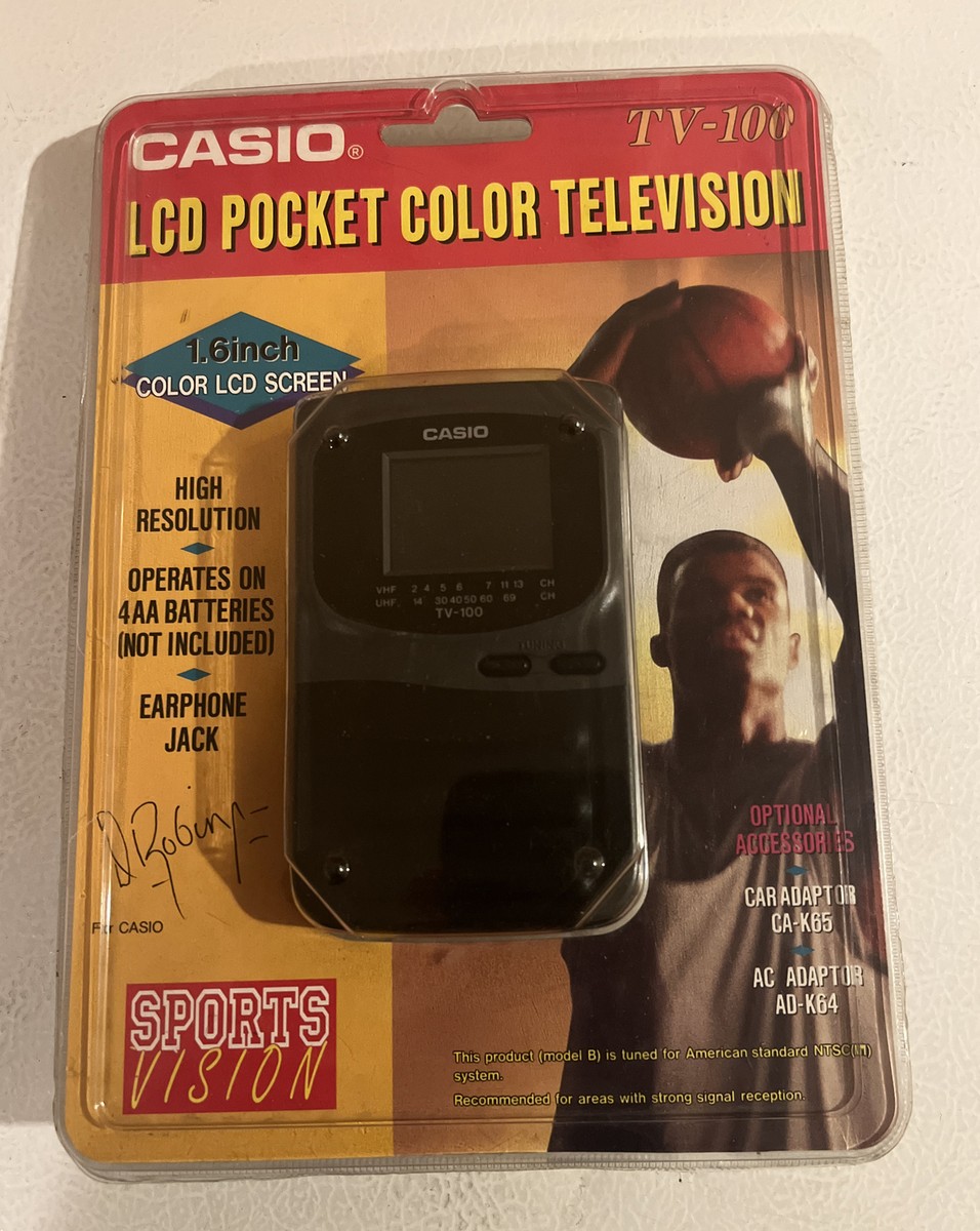 Vintage NOS 1990s Casio Portable LCD Color Television TV-100 Japan