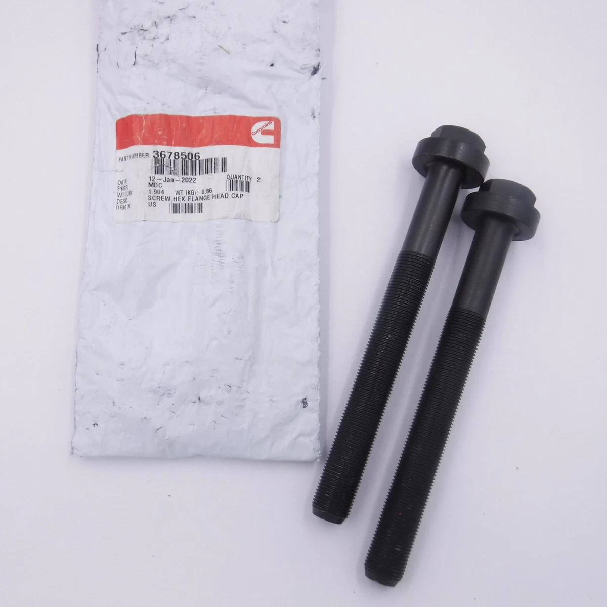 2 Pack OEM Cummins Flange Screw Hex Head Cap 3678506 | eBay