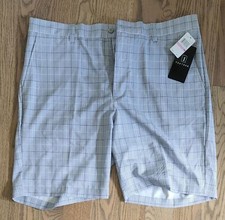 New With Tags Men's Golf Gray PGA Tour Stretch Shorts 68 Retail 94 Polyester