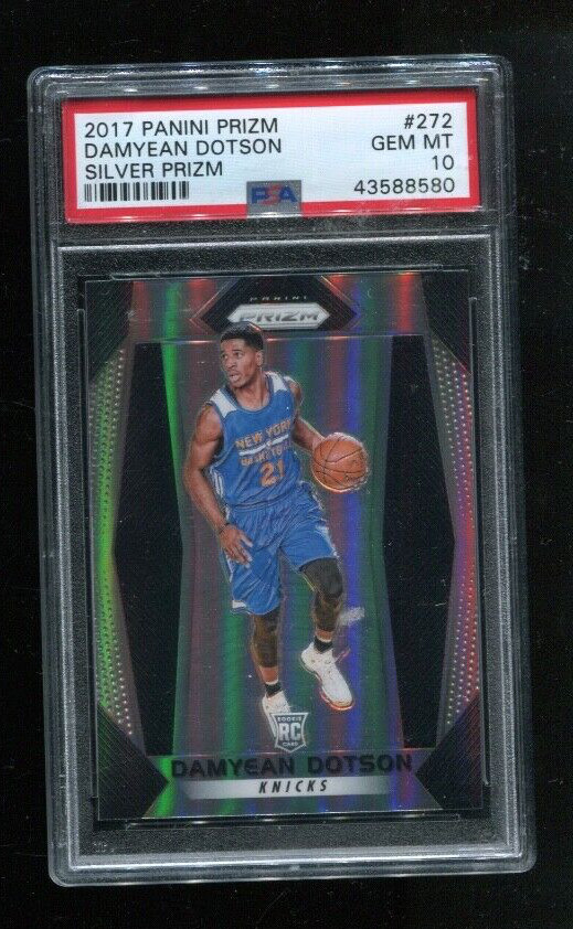 2017  Prizm - DAMYEAN DOTSON - Silver Prizm Rookie - NEW YORK KNICKS PSA 10
