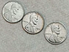 1943 P D S Lincoln Steel Wheat Cent Penny Set 3 Coins Lot# 50 100 Looks Like AU