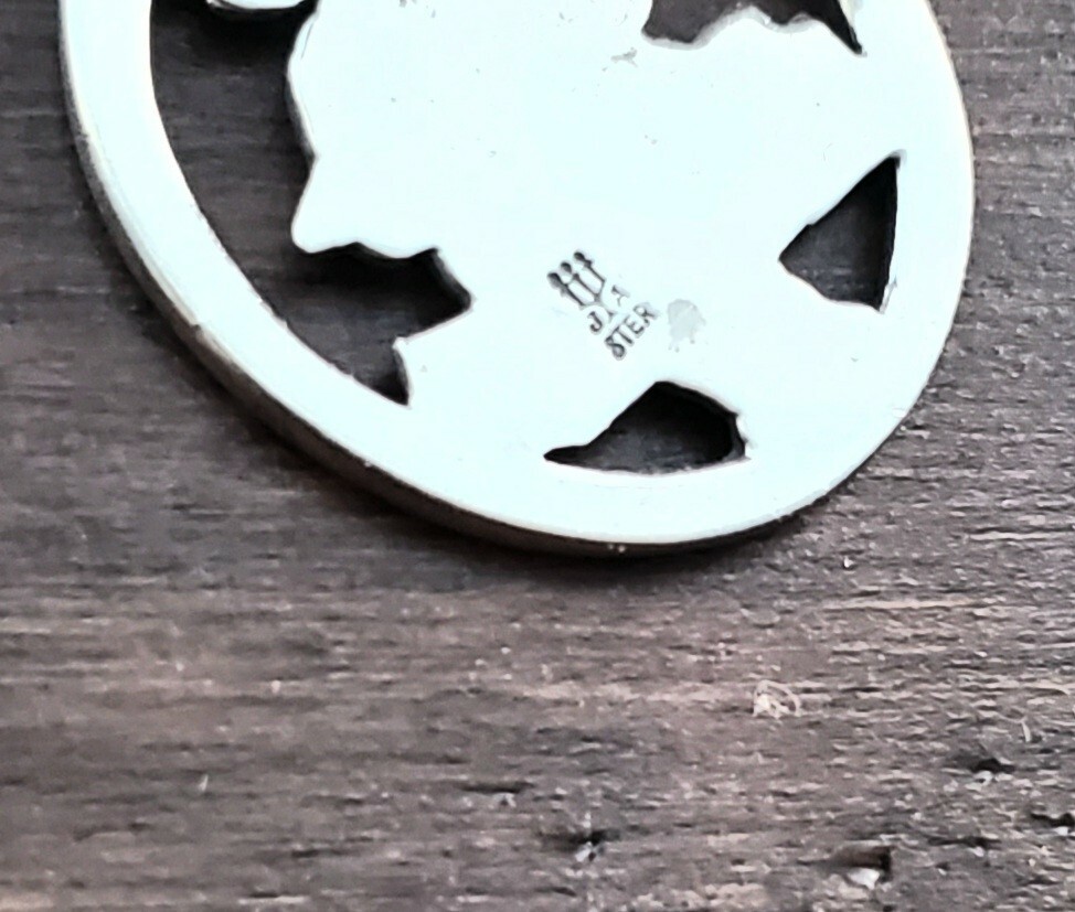 James Avery Rare Little Girl Reading a Book Oval Pend… Gem