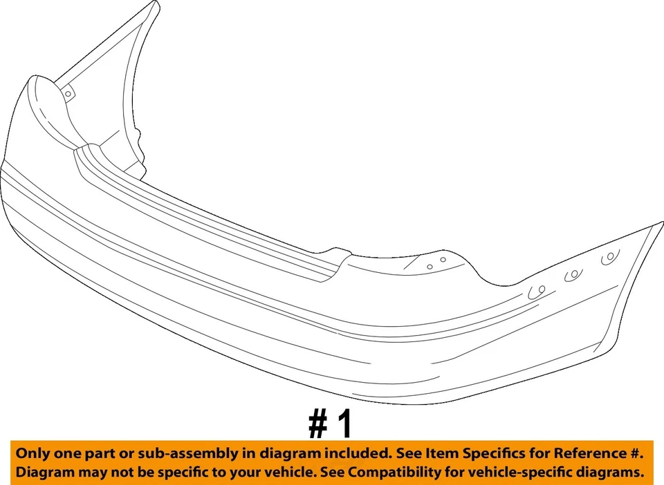 Used Rear Bumper Assembly Rear fits: 2000 Ford Taurus Sdn Rear Grade A - Imagem 4 de 4