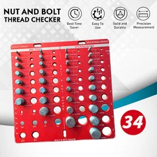 34 Standard and Metric Nut and Bolt Thread Checker Bolt and Nut Identifier Gauge