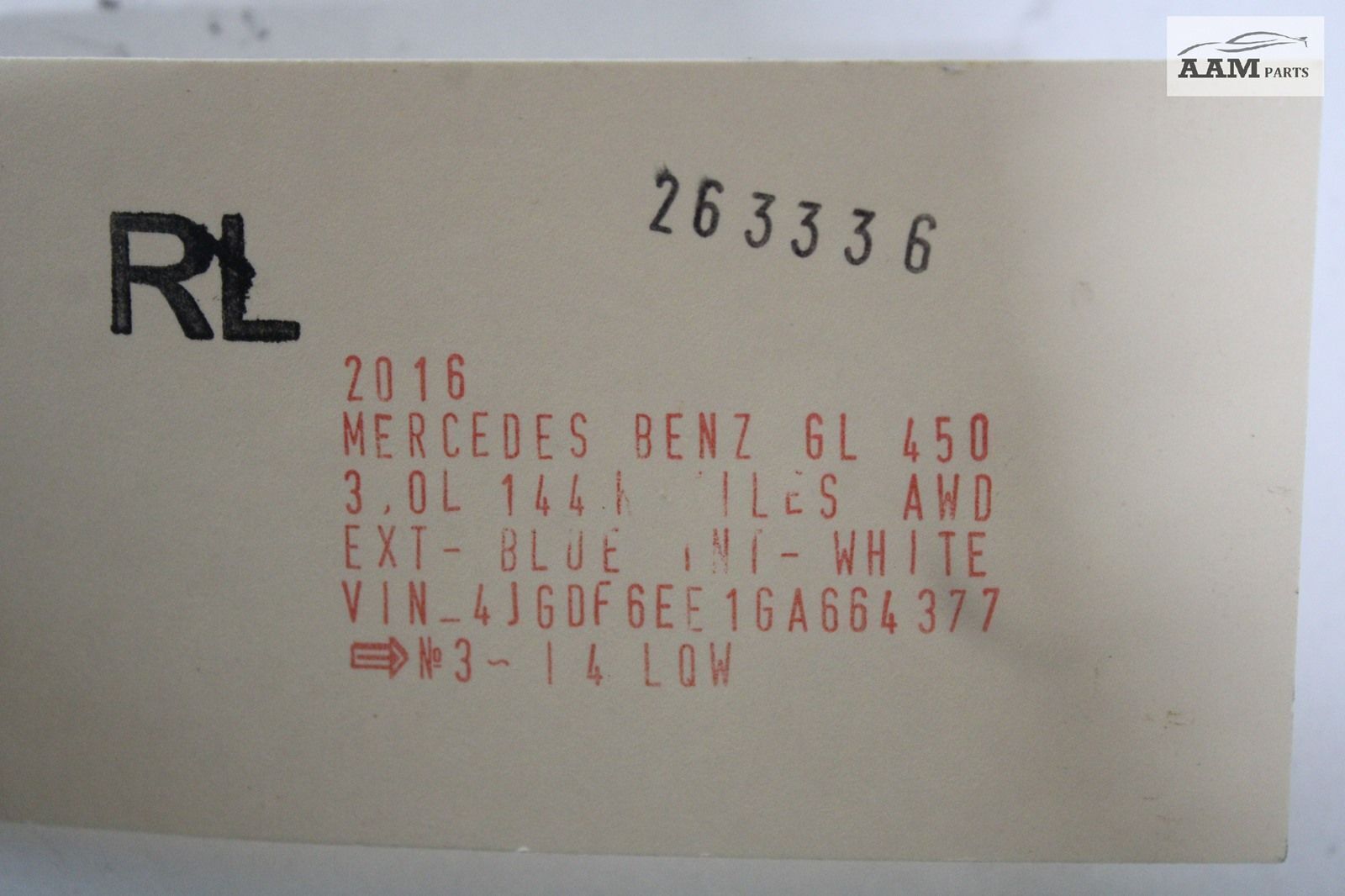 2013-2016 MERCEDES BENZ GL450 X166 REAR LEFT SIDE DOOR PANEL TRIM COVER OEM