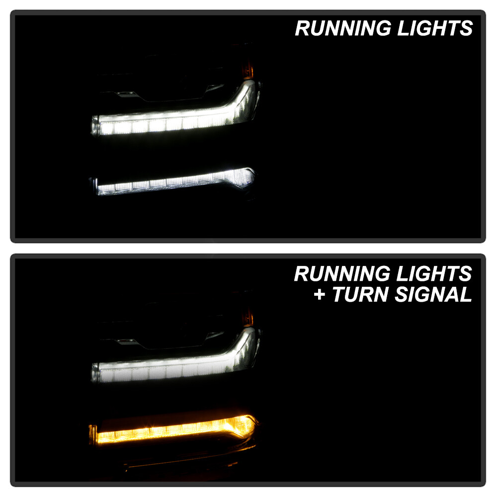 20162018 Chevy Silverado 1500 Chrome DRL Projector Headlights SET