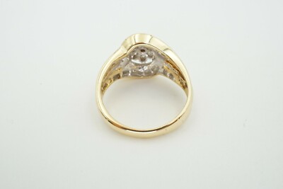 10k Yellow Gold 0.50 Carat Diamond Cluster Ring Size 7.25 | eBay