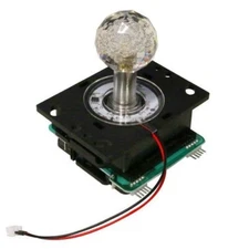NEW SUZO HAPP 58-0021-00 RED 8-WAY LED RGB BUBBLY BALL ULTIMATE JOYSTICK 12V