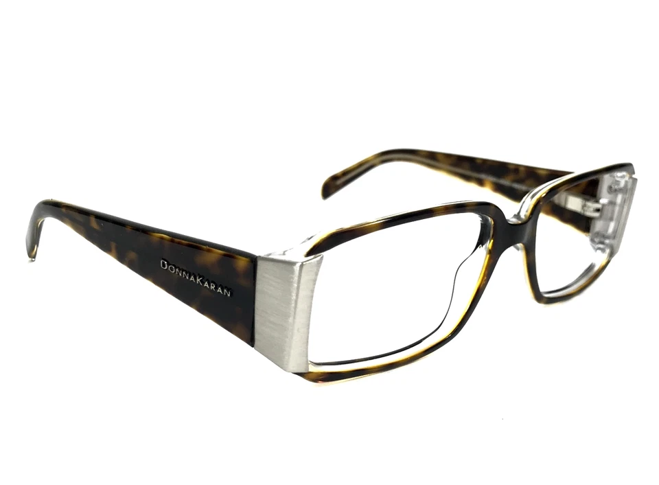 Monturas de gafas Donna Karan DK1541 3222 plata tortuga rectángulo 52-16-130 Foto 2 de 4