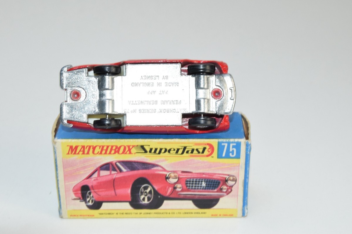 ミニカー MATCHBOX No.75 Ferrari Berlinetta Lesney Matchbox Series No. 75 Ferrari Berlinetta Made in