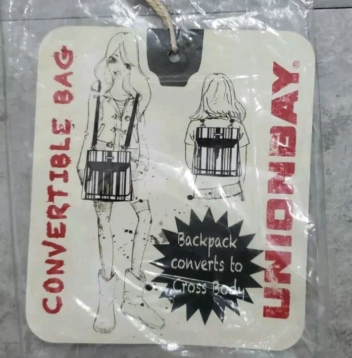 Unionbay Mochila Convertible Crossbody Bag Adjust. Strap Boho Hippie Leather - Image 4 of 4