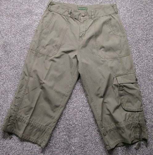 Capris Pants Green Cargo Pocket 