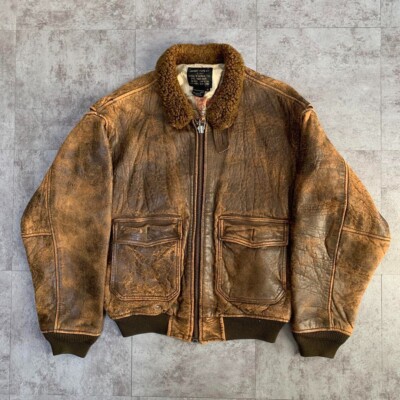 Avirex A-2 Real Leather Bomber Jacket Vintage 80s Boxy Fit Avirex A-2 Real Leather Bomber Jacket Vintage 80s Boxy Fit