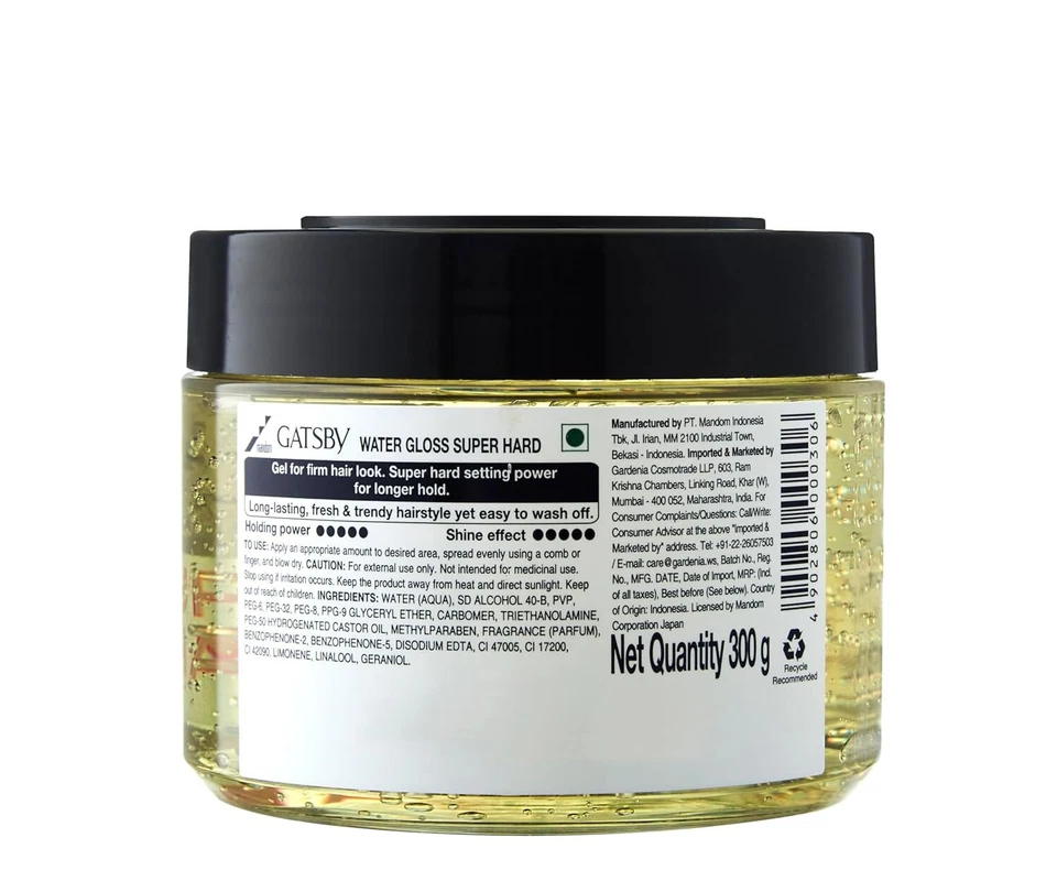 Gatsby Super Hard Wasser Gloss Für Alle Haartypen 300g - Bild 4 von 4