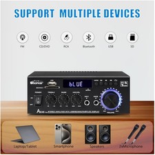 Powerful Home Audio Stereo Receiver - 2.0 Channel//