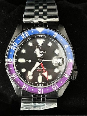 Seiko 5 Sports GMT Herrenuhr Horime Yuto Limited Automatik Schwarz