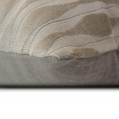 The HomeCentric Ivory & Gray Throw Pillow Cover Velvet Geometric - Velvet Flow