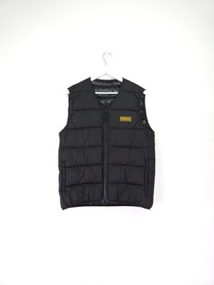 Barbour Ripley Gilet Mens Medium Black Fibre Down Sleeveless Jacket Body Warmer