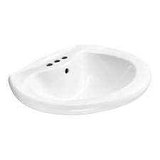 Home Glacier Bay Shelburne 24" Pedestal Sink Basin White Vitreous China 4 in. Centers