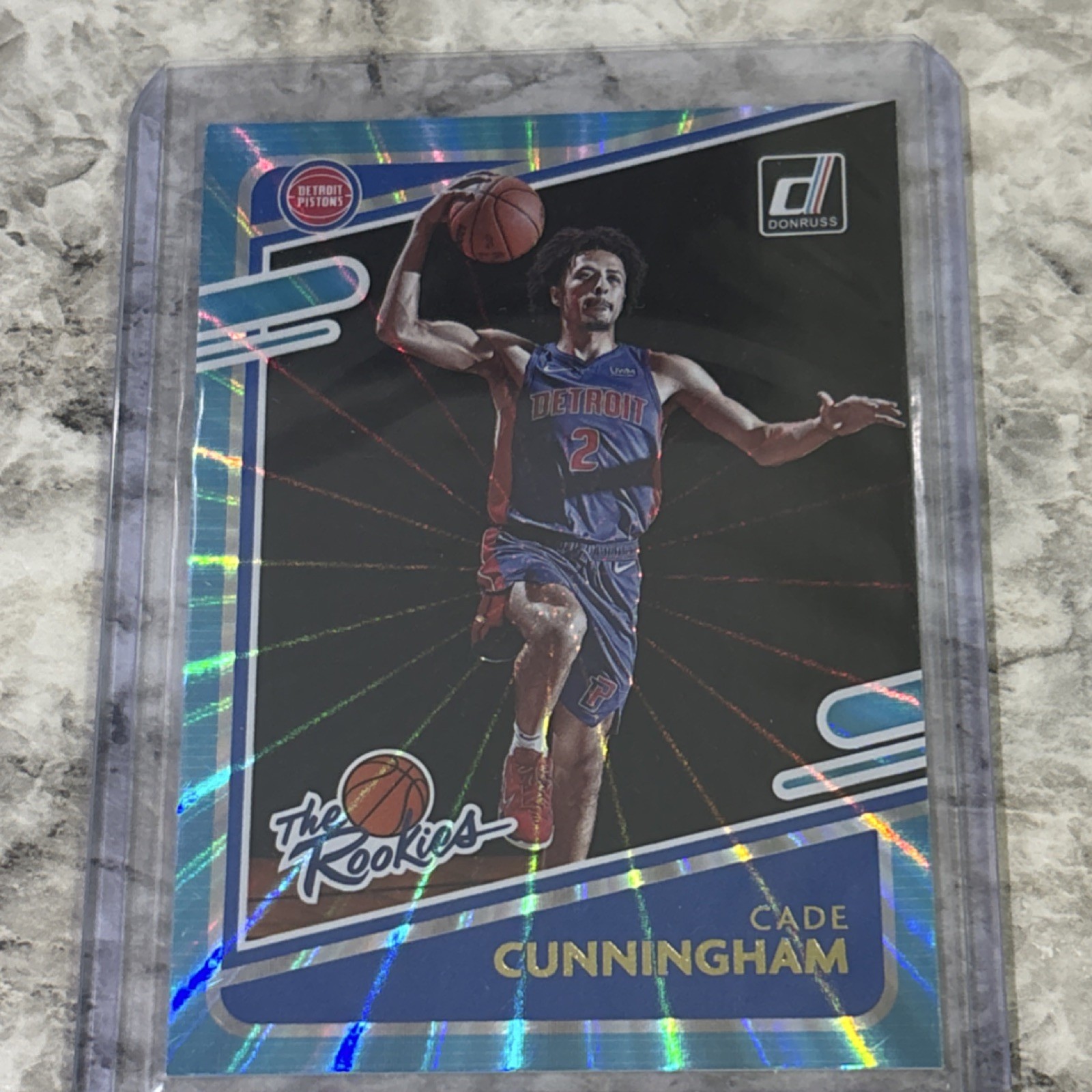 Panini 2021-22 Donruss The Rookies Cade Cunningham Pistons RC Holo Teal #1