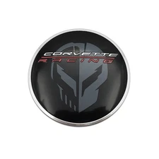 1Pc Fit 84385014 Chrome Black Wheel Center Cap Jake Logo for C8 Corvette Racing