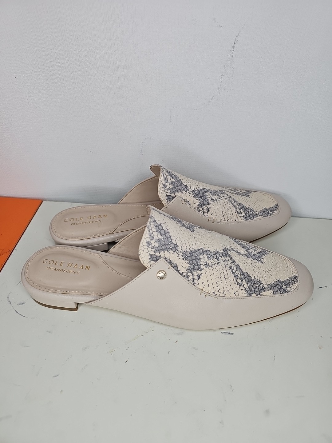 Cole Haan Ryan Snake Python Embossed Leather Slip… - image 1